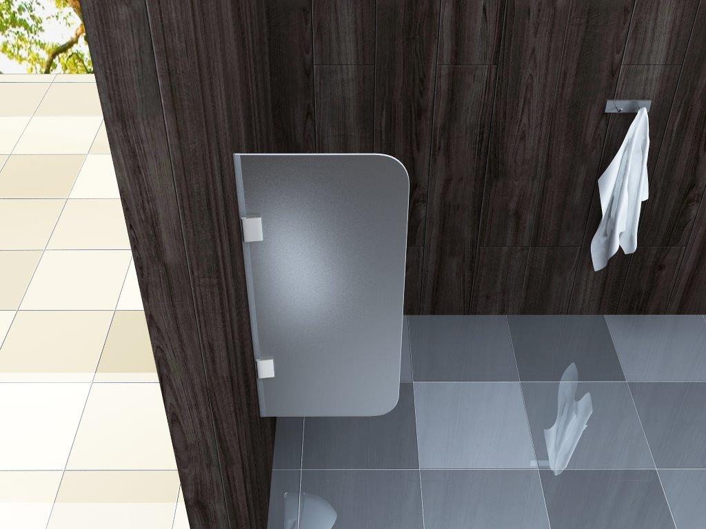 WC Sichtschutz Trennwand, 90x40 Cm Hellgrau | Urinal-Trennwand Für öffentliche Toiletten, Büros, Schulen